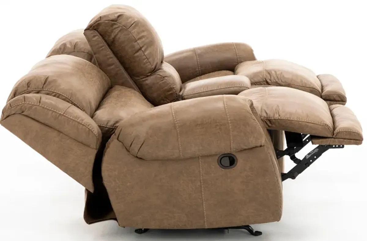 Montana Rocking Reclining Console Loveseat