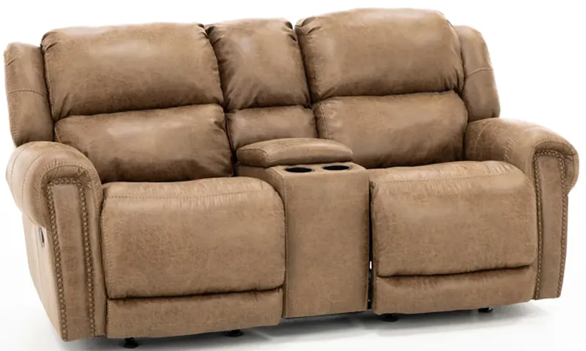 Montana Rocking Reclining Console Loveseat