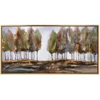 Jewel Tone Framed Painting 62"W x 32"H
