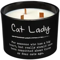 Cat Lady Lemongrass Candle 3.5"W x 4.5"H