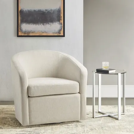 Ember Swivel Chair in Ivory