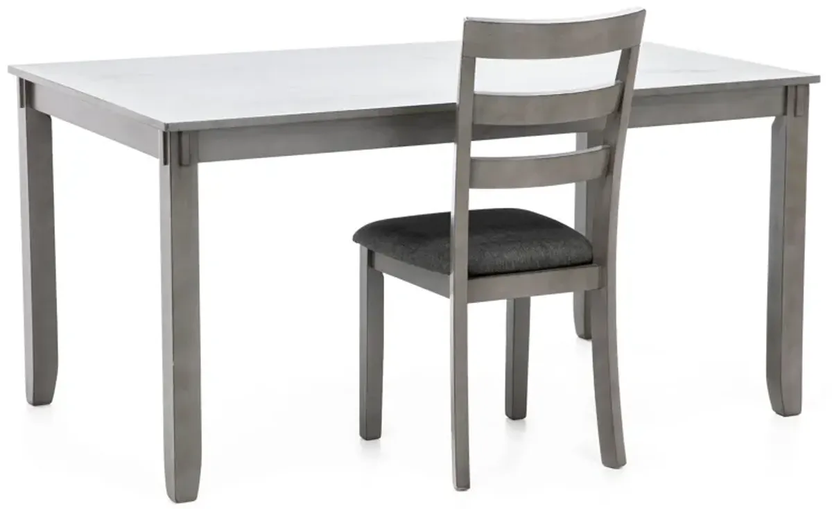 Colton 6-Pc. Dining Set Includes Bench, Gray