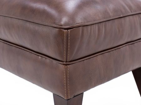 Colt Leather Ottoman in Thistle