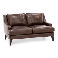 Colt Leather Loveseat in Thistle