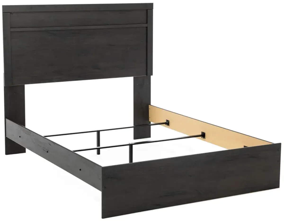 Essentials Full Panel Bed, Charcoal