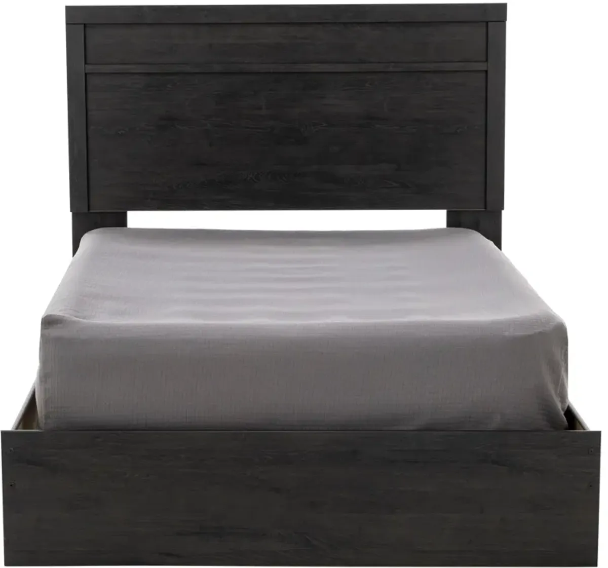 Essentials Full Panel Bed, Charcoal