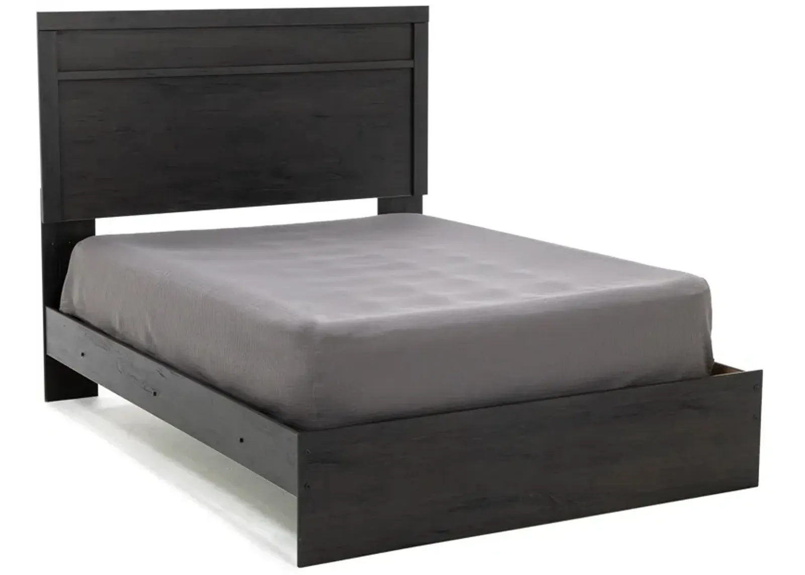 Essentials Full Panel Bed, Charcoal