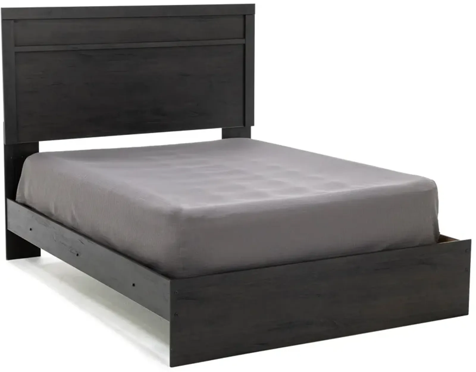 Essentials Full Panel Bed, Charcoal