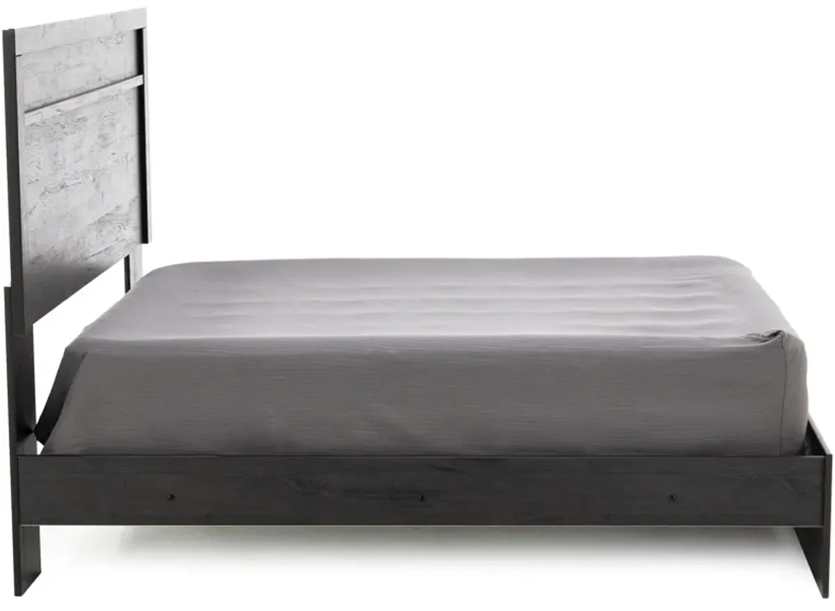 Essentials Queen Panel Bed, Charcoal