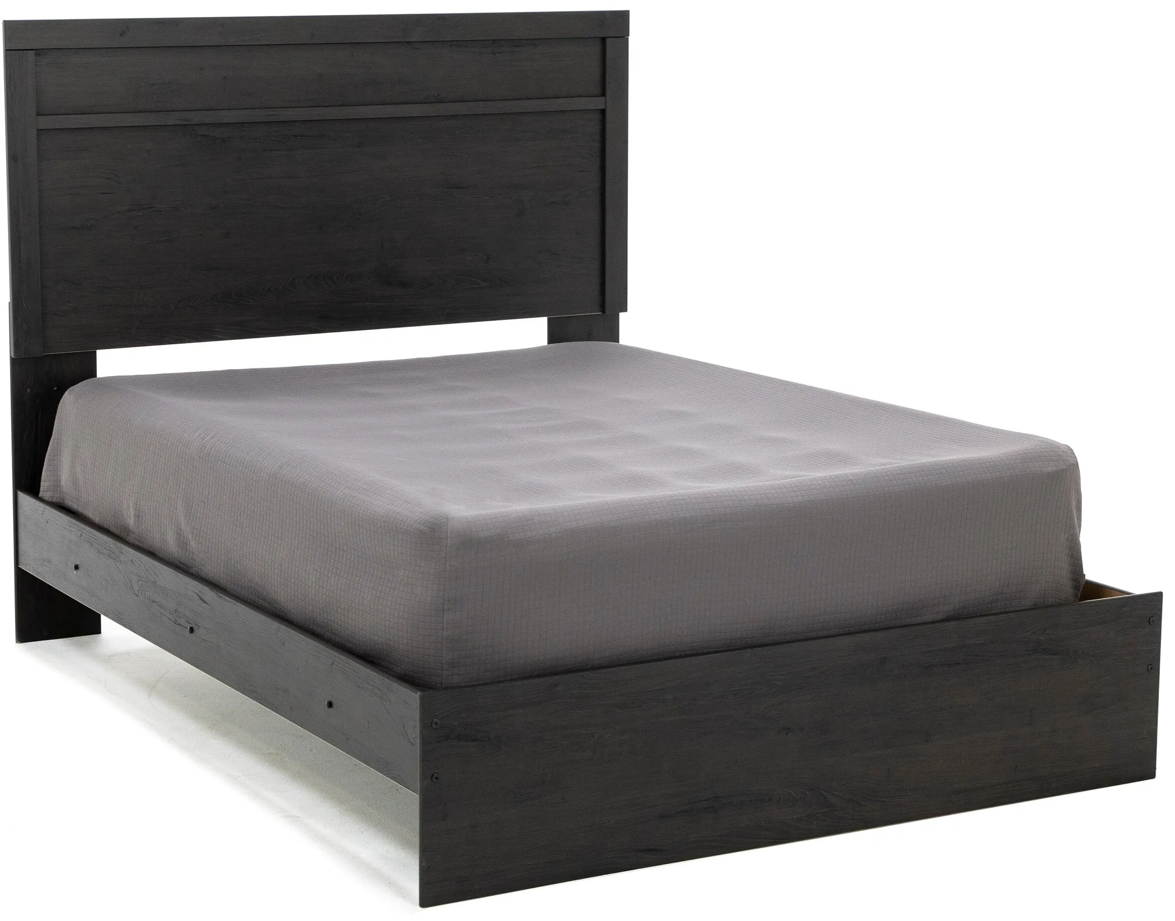 Essentials Queen Panel Bed, Charcoal