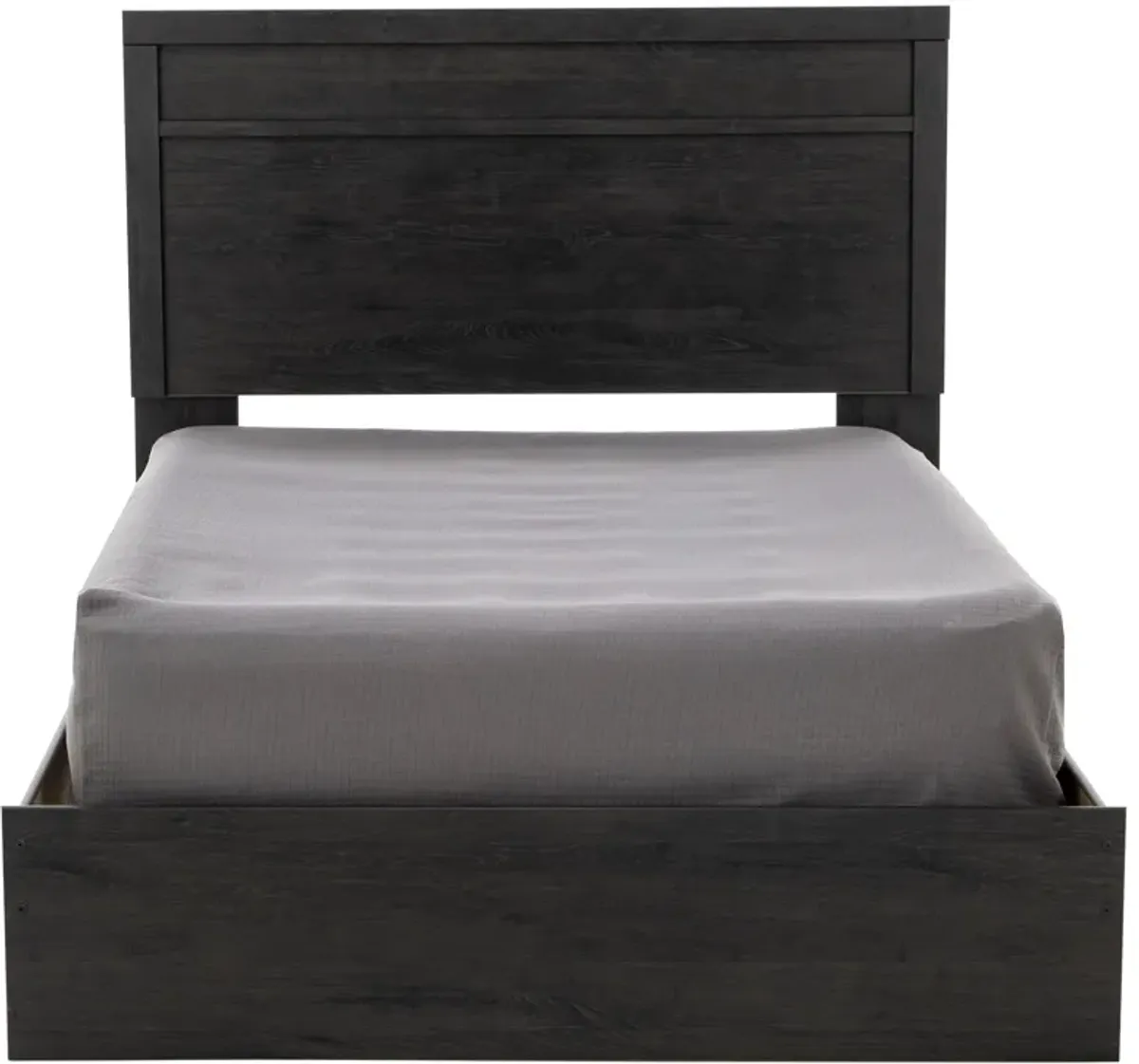 Essentials King Panel Bed, Charcoal