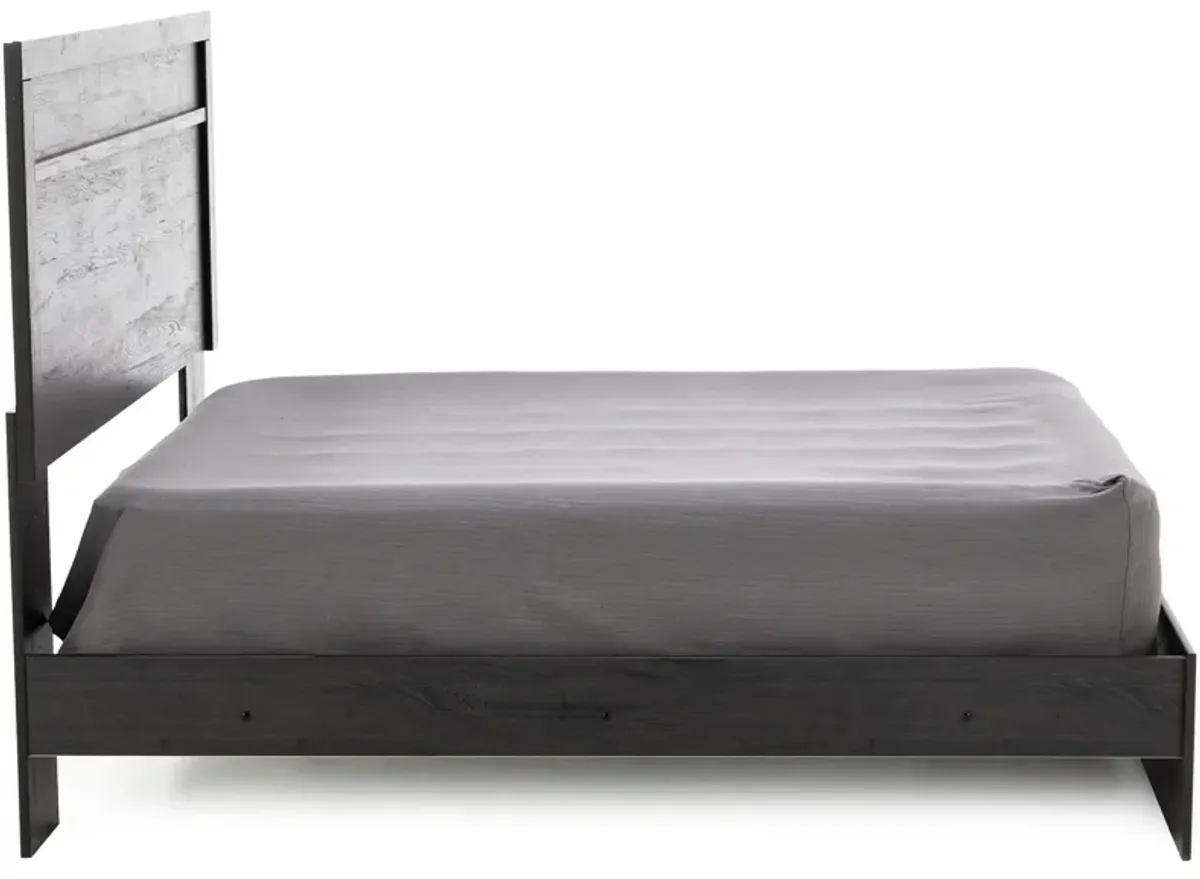 Essentials King Panel Bed, Charcoal