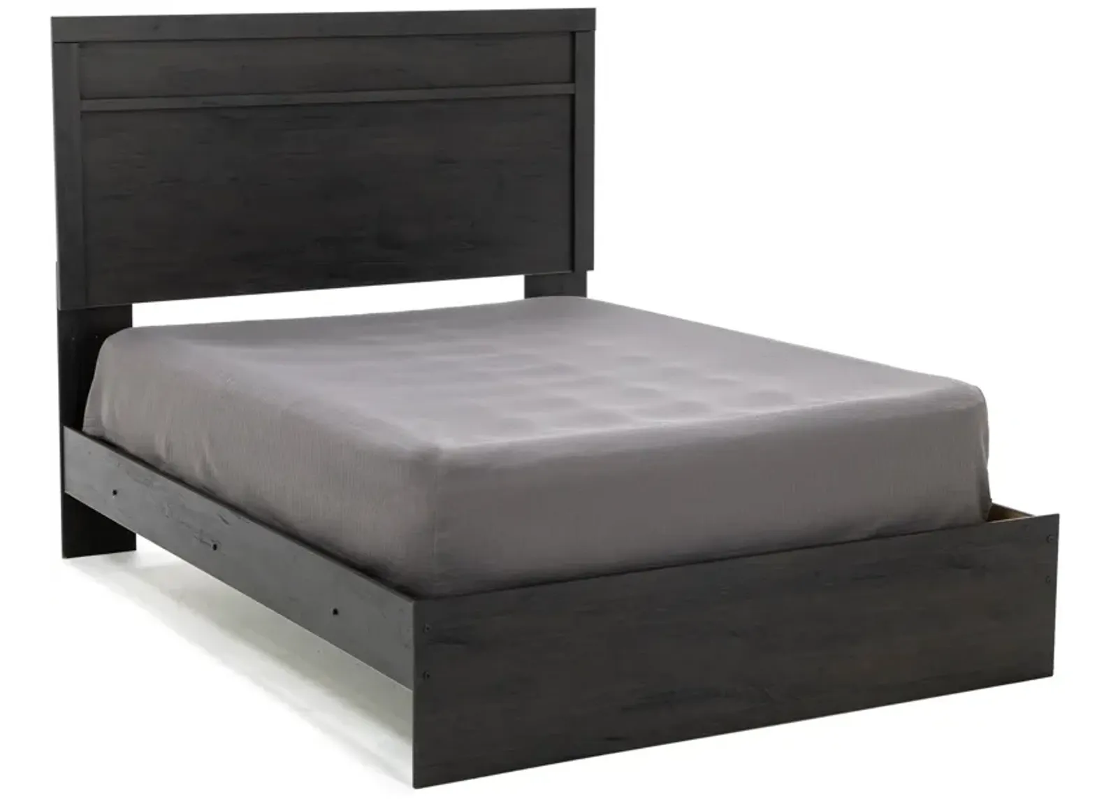 Essentials King Panel Bed, Charcoal