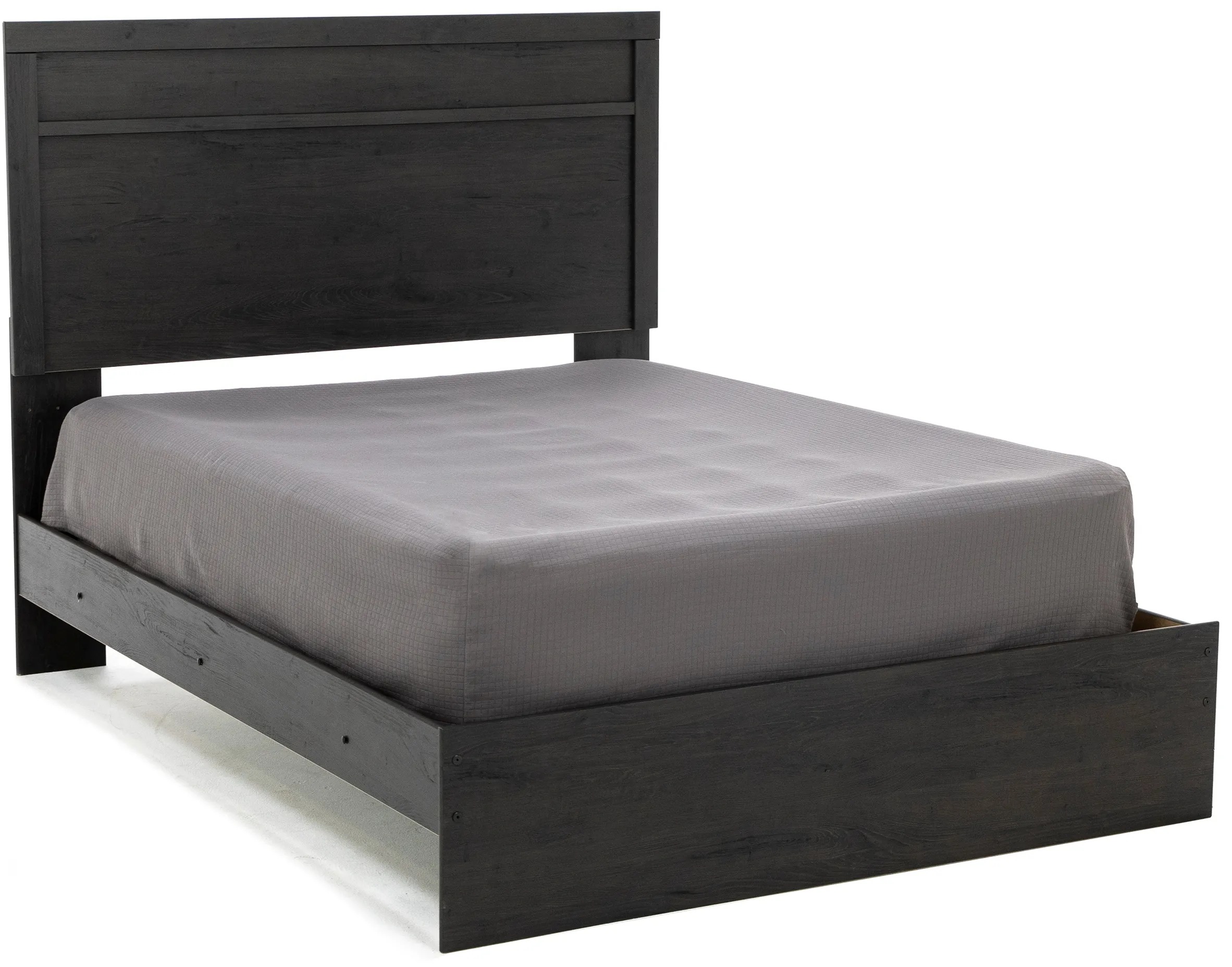 Essentials King Panel Bed, Charcoal