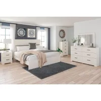 Essentials King Panel Bed, White
