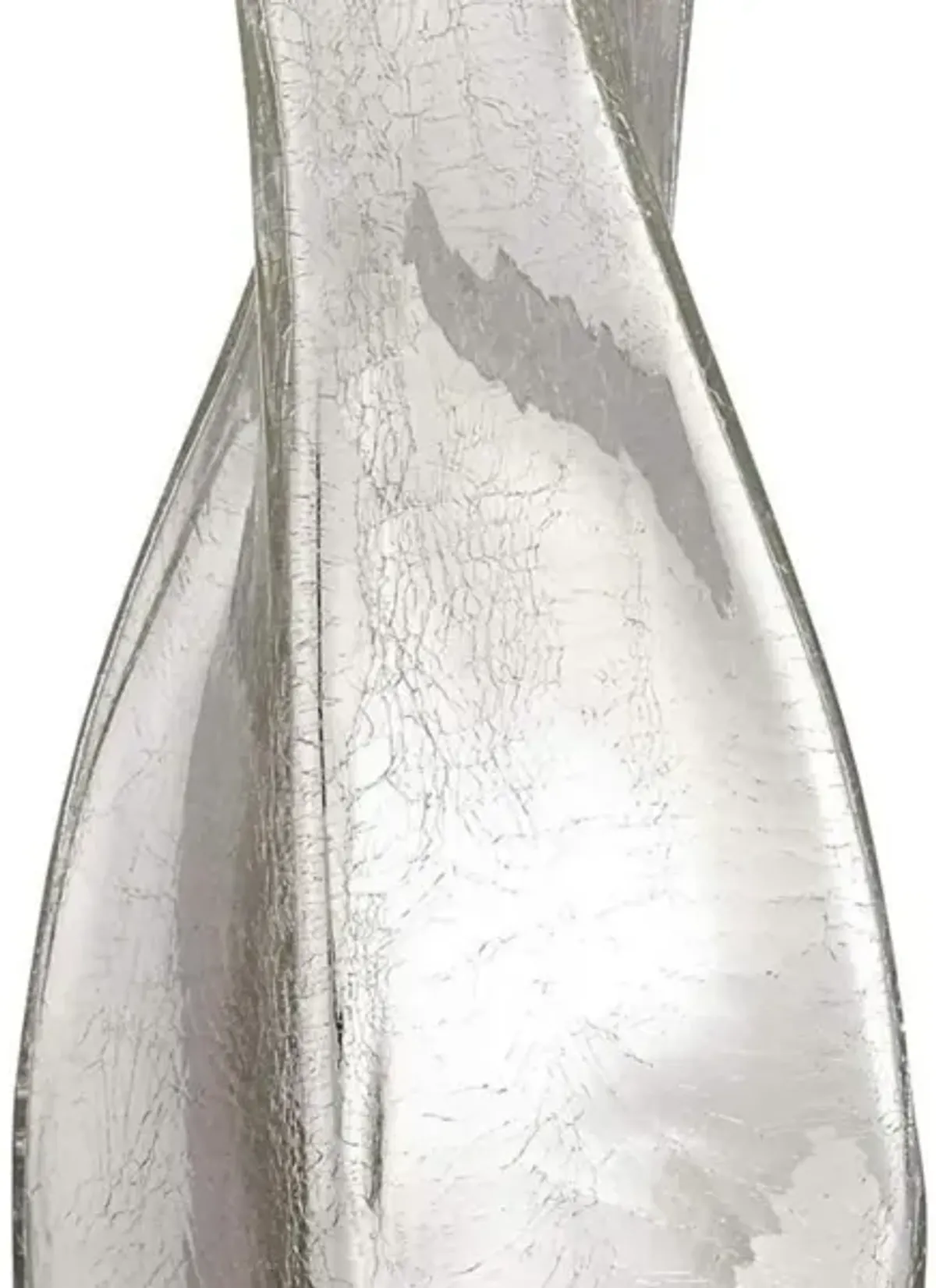 Silver Twist Mercury Glass Table Lamp 32"H