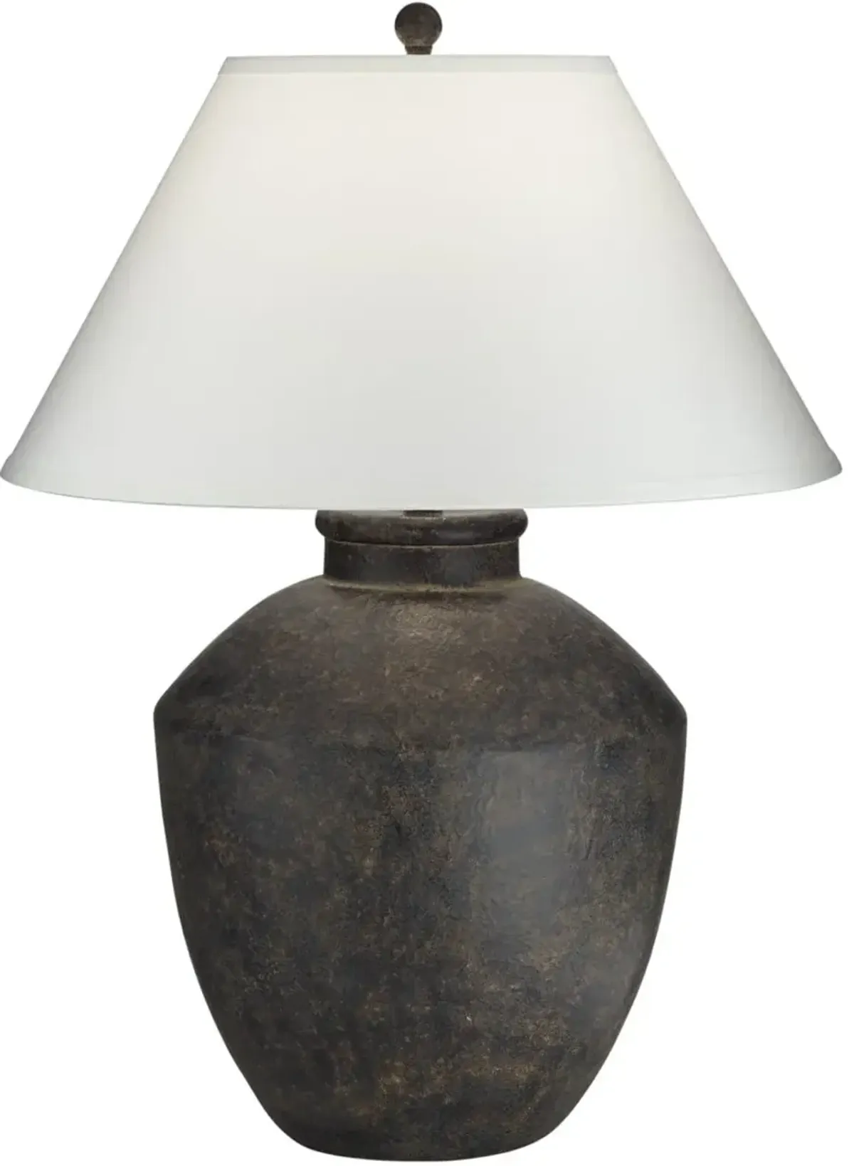 Black Terracotta Jar Table Lamp 29.5"H