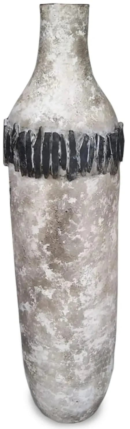 Medium Jarron Grey and Black Floor Vase 14"W x 51"H