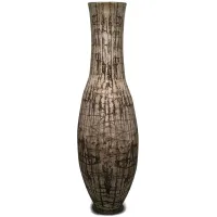 Large Jarron White and Brown Floor Vase 16"W x 49"H