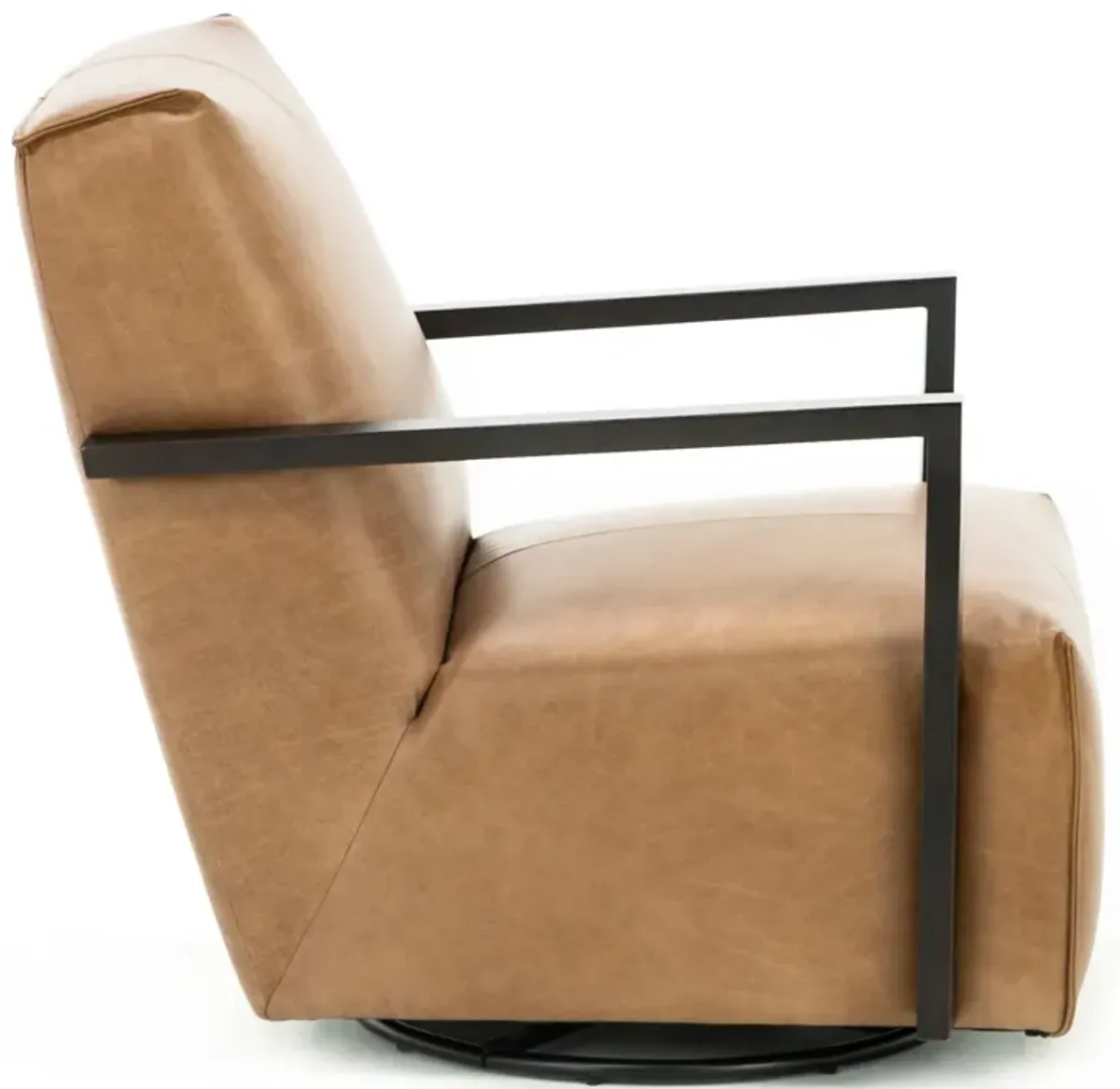 Ben Leather Swivel Glider