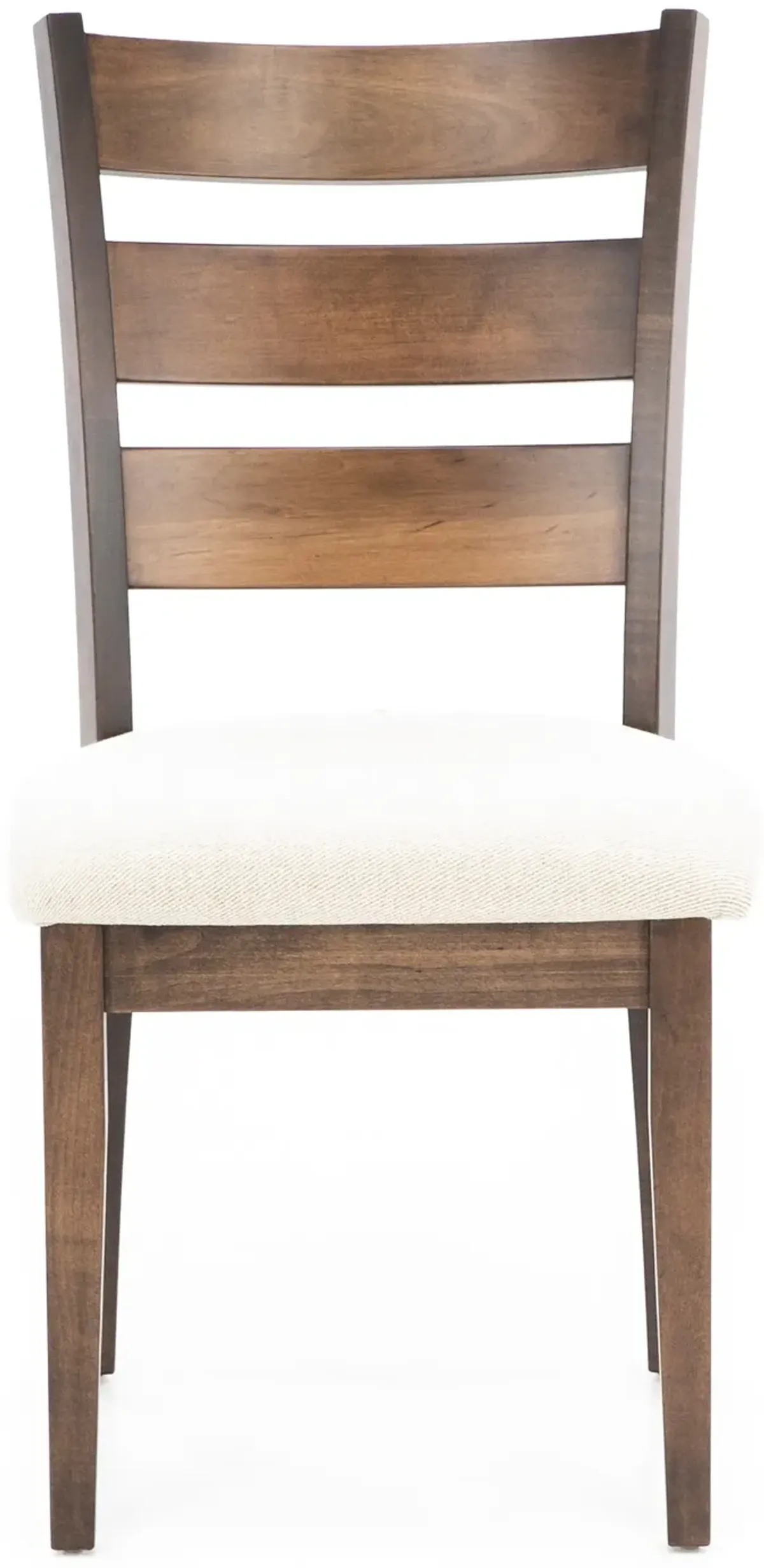 Lillian Ladder Back Upholstered Side Chair in Walnut