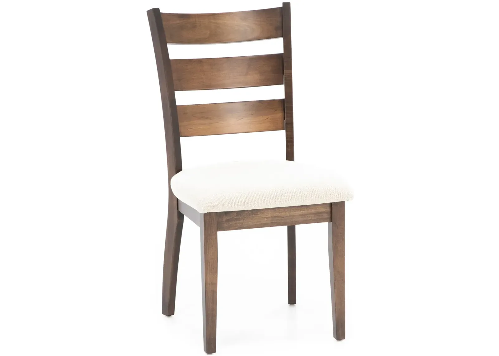 Lillian Ladder Back Upholstered Side Chair in Walnut