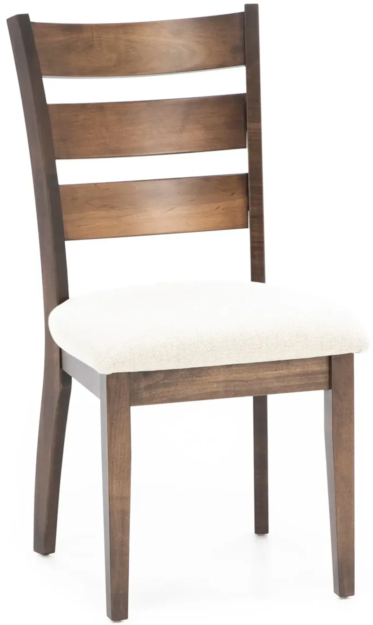 Lillian Ladder Back Upholstered Side Chair in Walnut