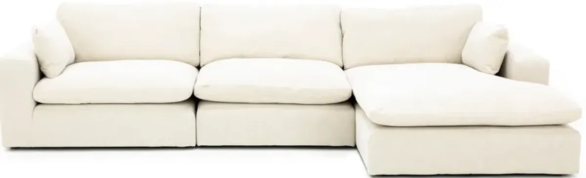 Dream 2 3-Pc. Chaise Sofa in Linen