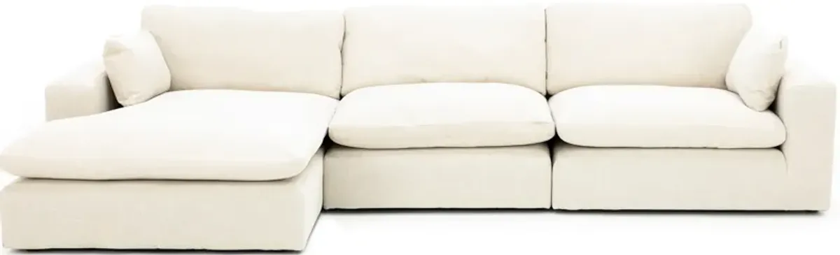 Dream 2 3-Pc. Chaise Sofa in Linen