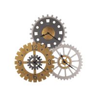 Howard Miller Gold and Silver Gears Triple Wall Clock 35"W x 34"H