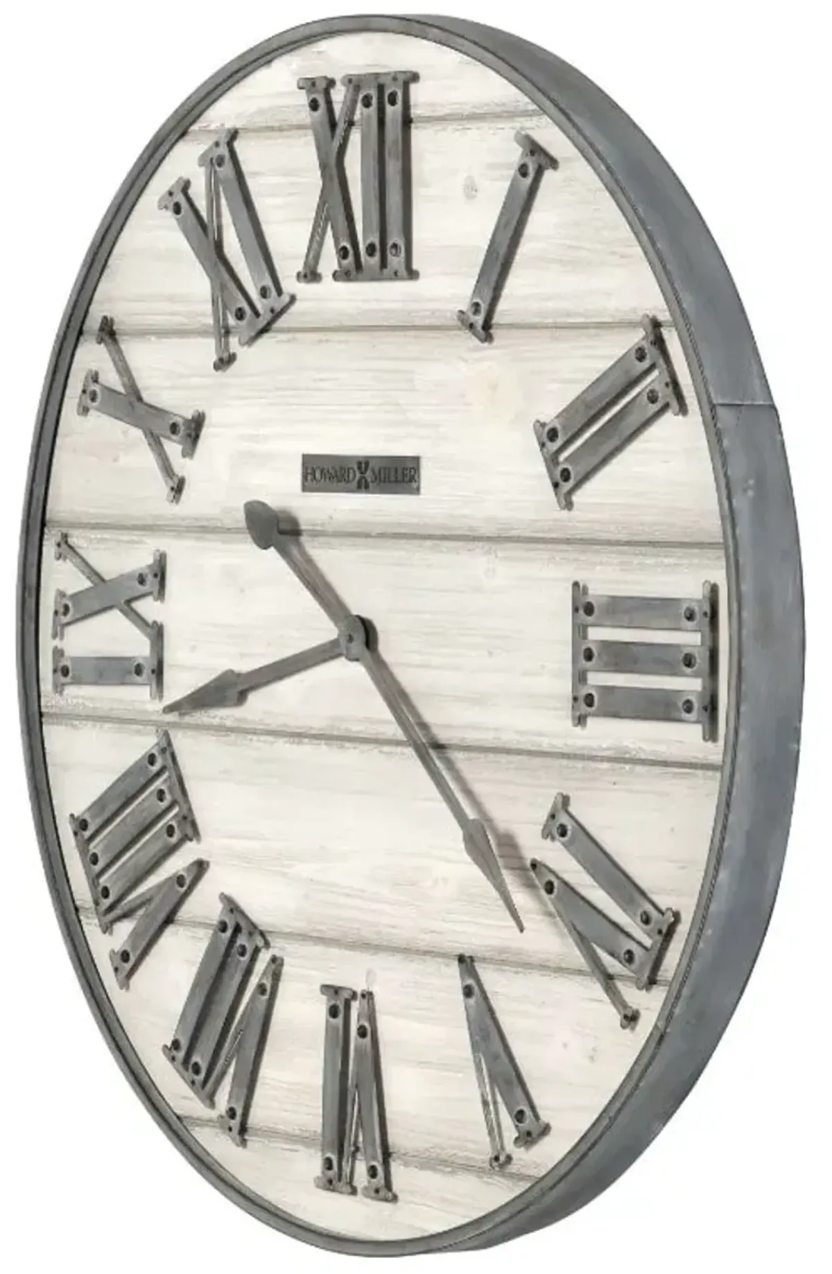 Howard Miller Whitewashed Wood Wall Clock 36.5" Round