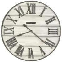 Howard Miller Whitewashed Wood Wall Clock 36.5" Round