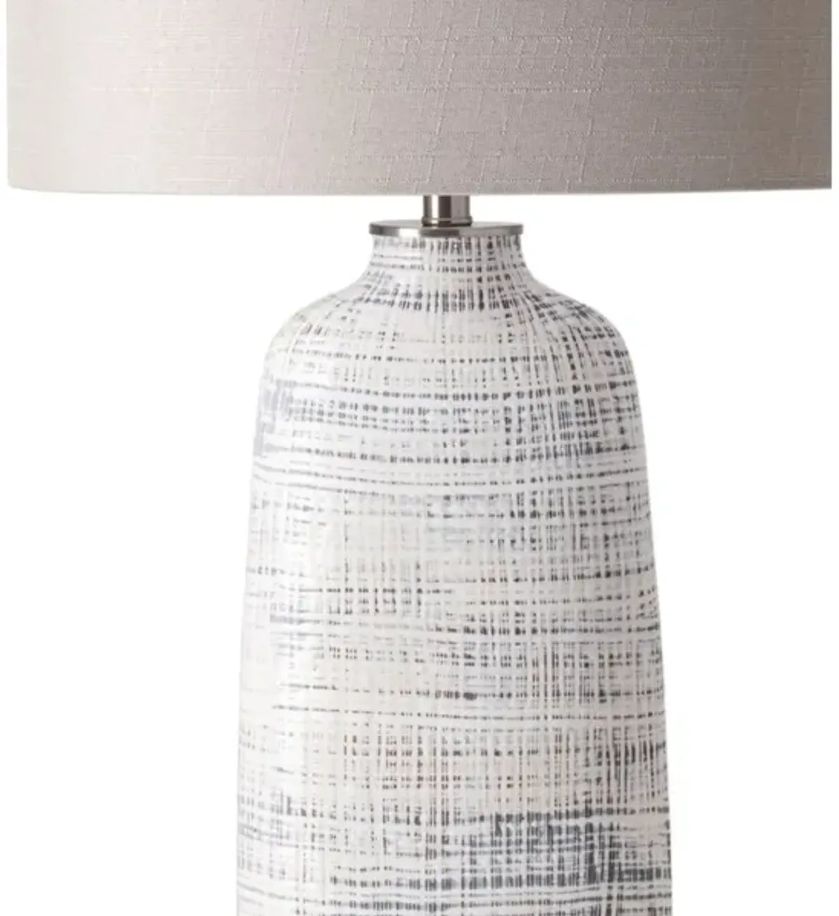 Cream and Grey Ceramic Table Lamp 31.5"H