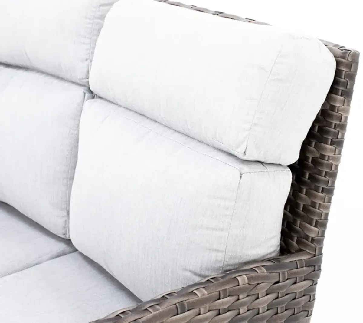 Grand Stafford Loveseat in Husk with Canvas Granite Cushion