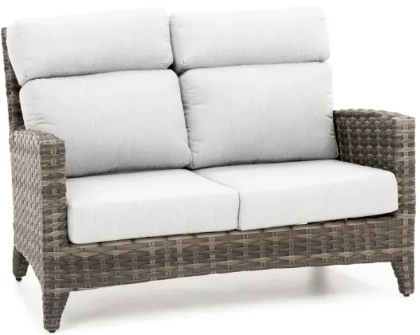 Grand Stafford Loveseat in Husk with Canvas Granite Cushion