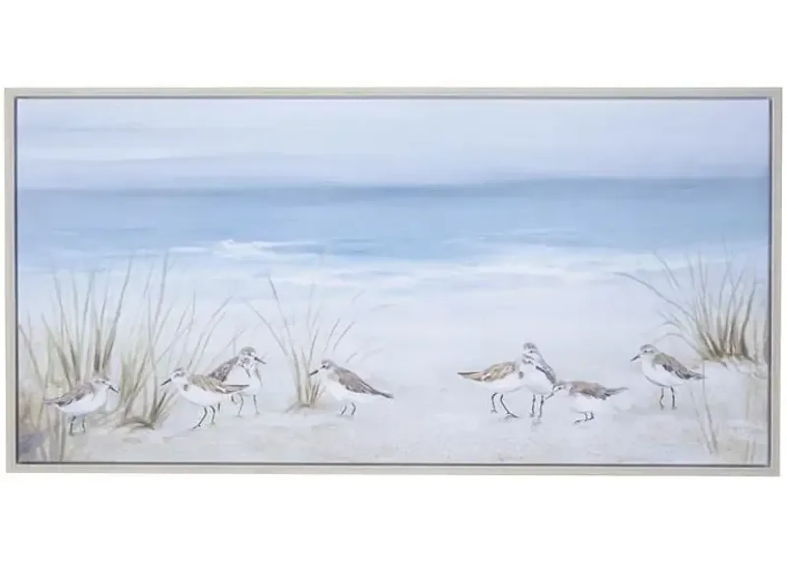 Brown Coastal Framed Art 55"W x 28"H