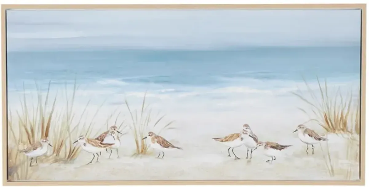 Brown Coastal Framed Art 55"W x 28"H