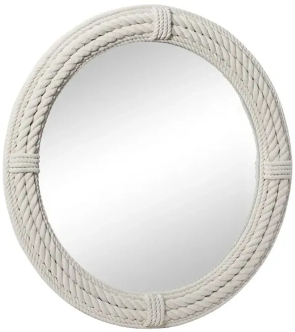 White Rope Wall Mirror 36" Round