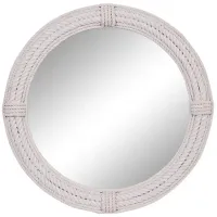 White Rope Wall Mirror 36" Round