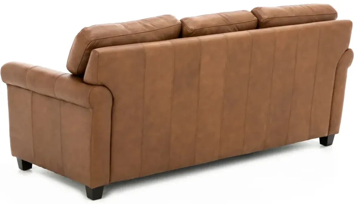 Sacramento Leather Small Sock Arm Sofa