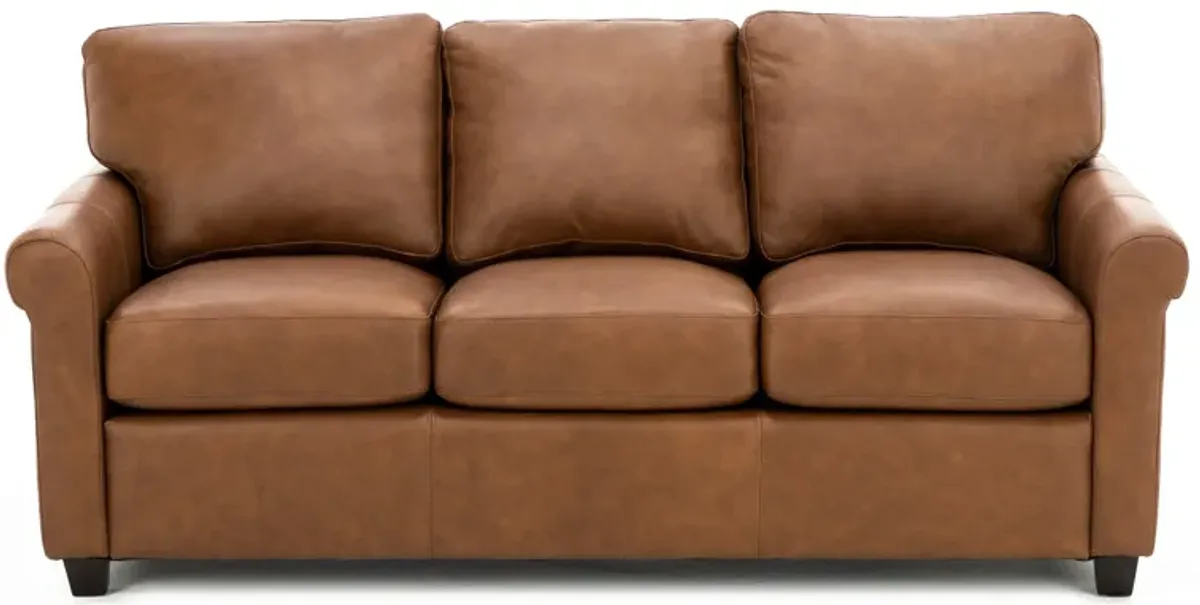 Sacramento Leather Small Sock Arm Sofa