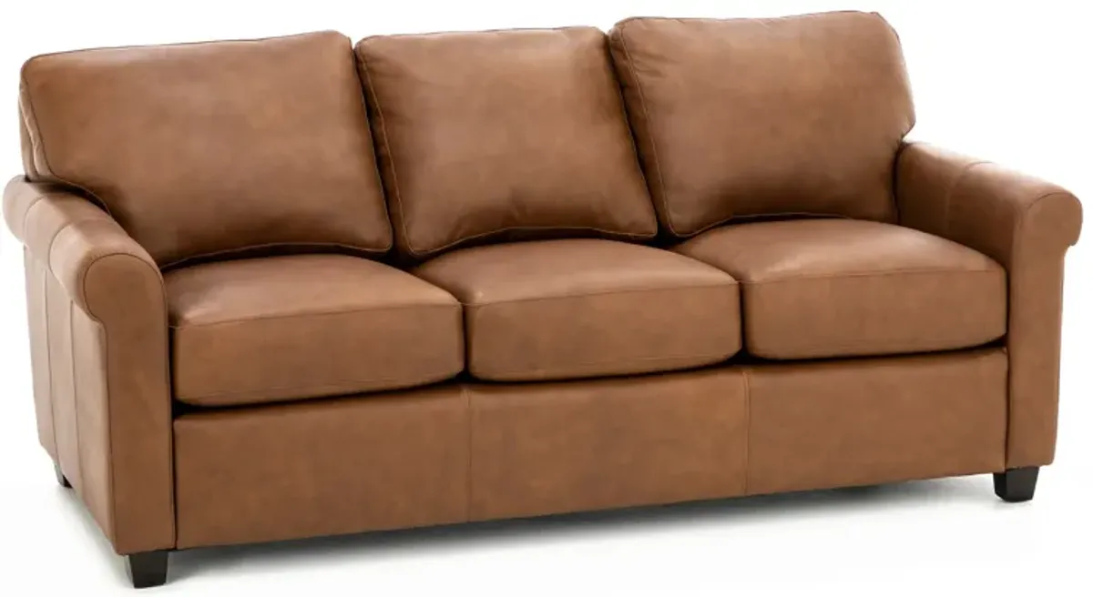 Sacramento Leather Small Sock Arm Sofa