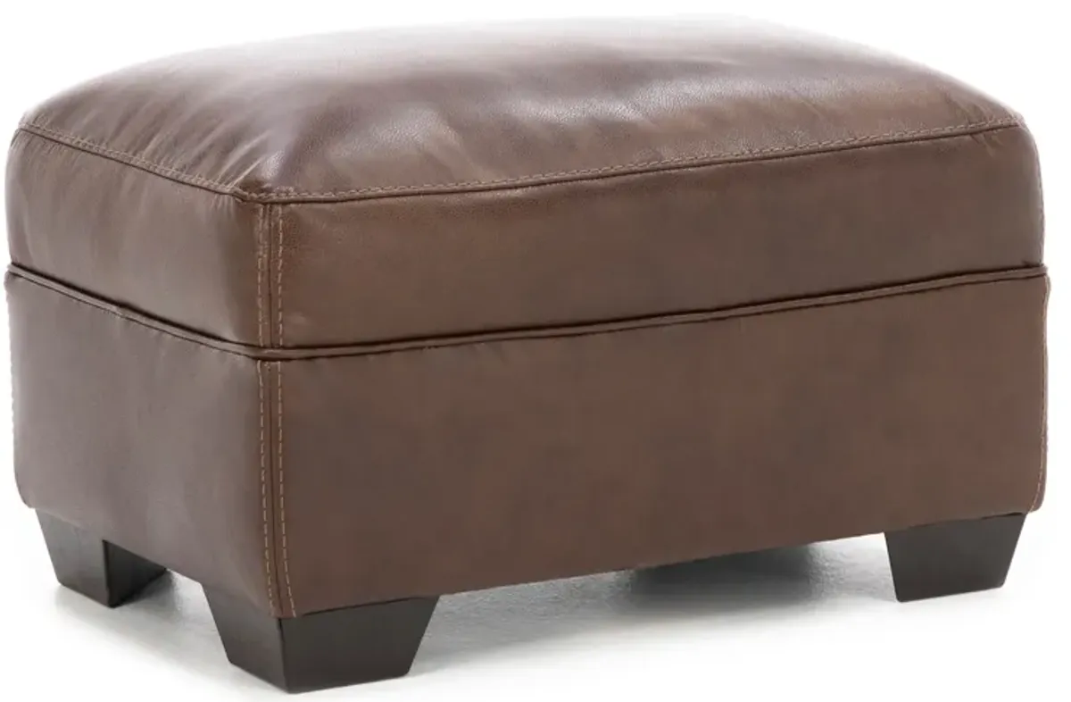 Theodore Leather Ottoman