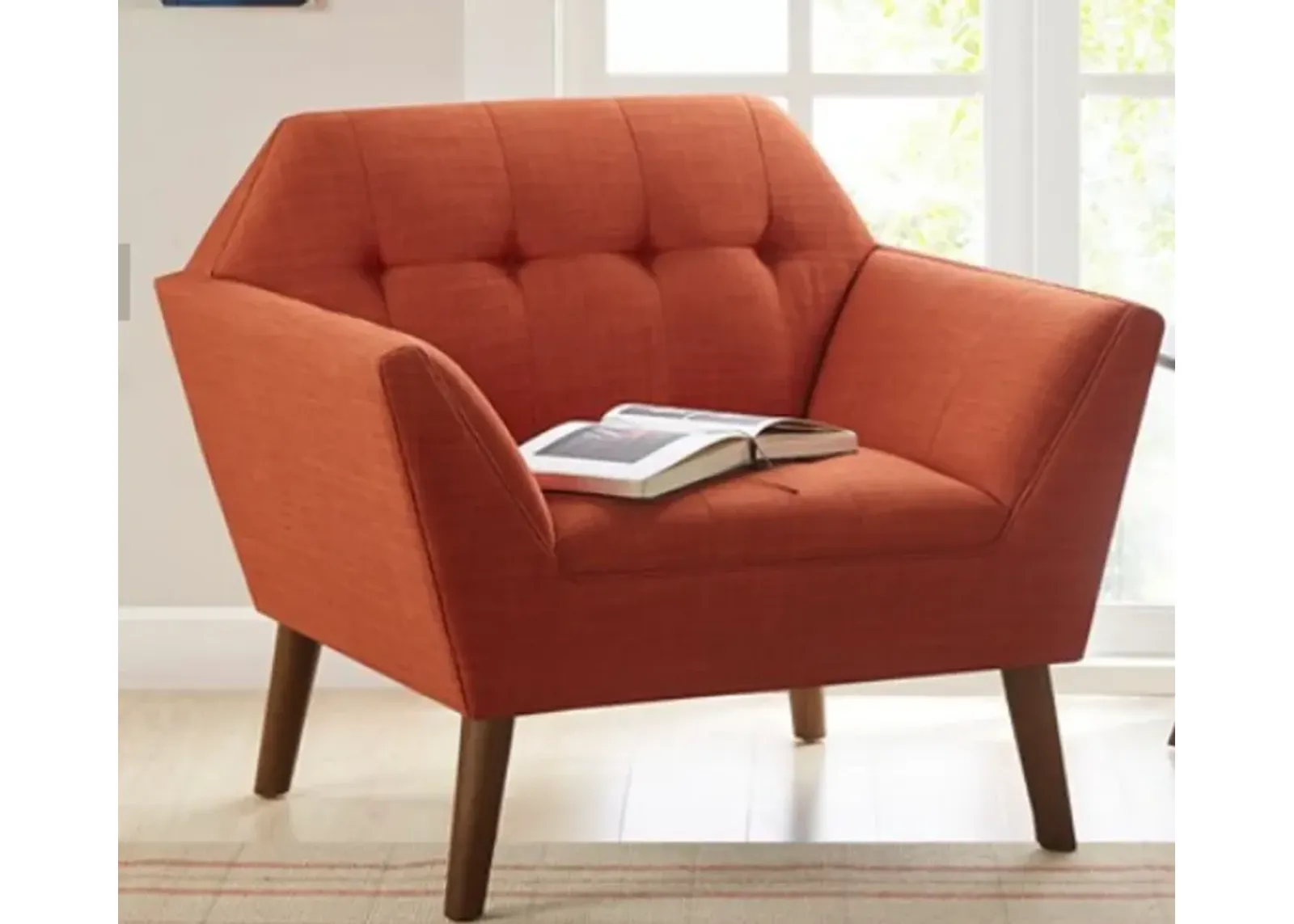 Newport Lounge Chair in Orange