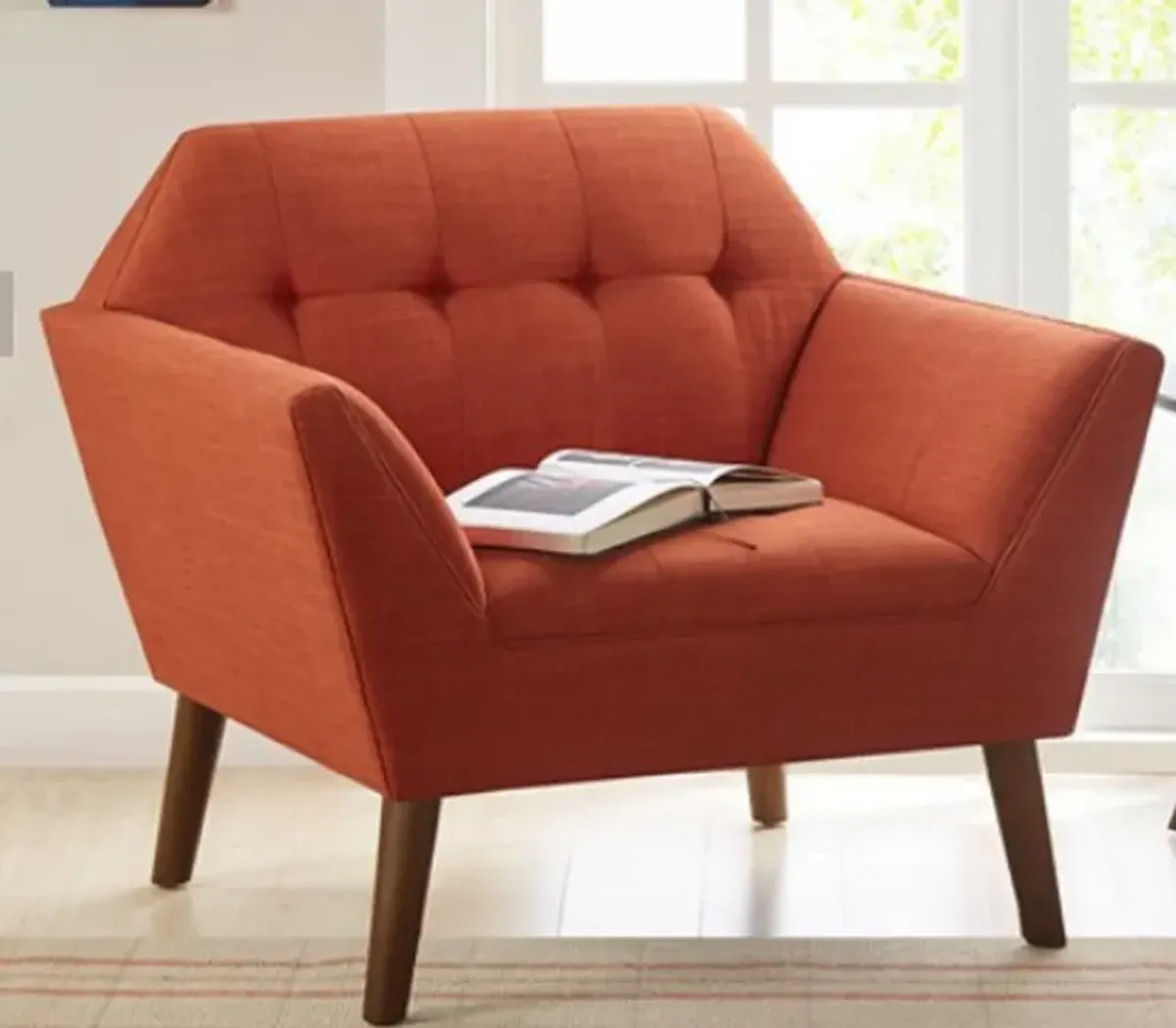 Newport Lounge Chair in Orange