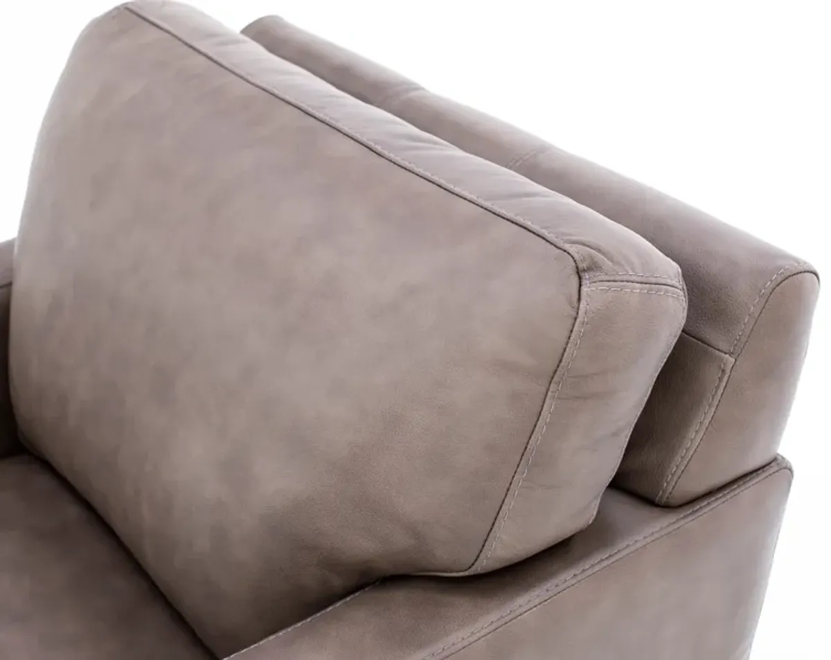 Sacramento Leather Medium Track Arm Chair