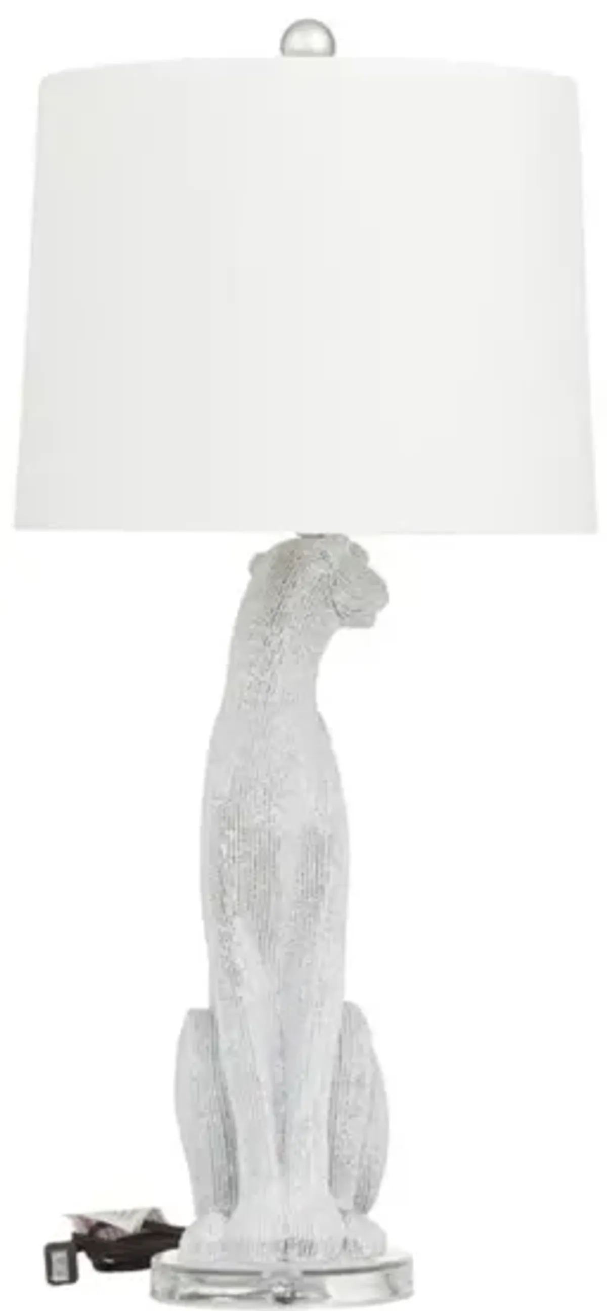 Silver Leopard Bling Table Lamp 29"H