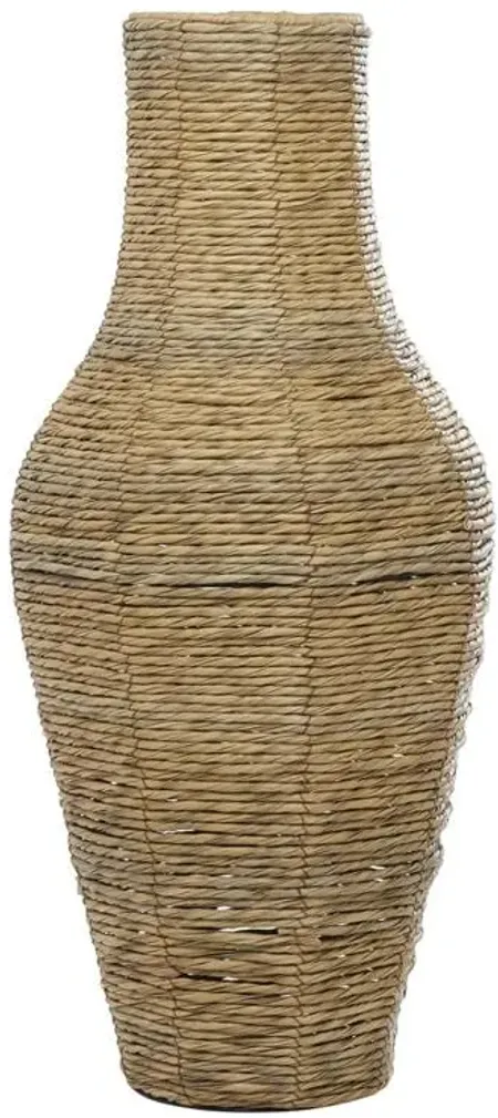 Small Faux Seagrass Vase 12"W x 28"H