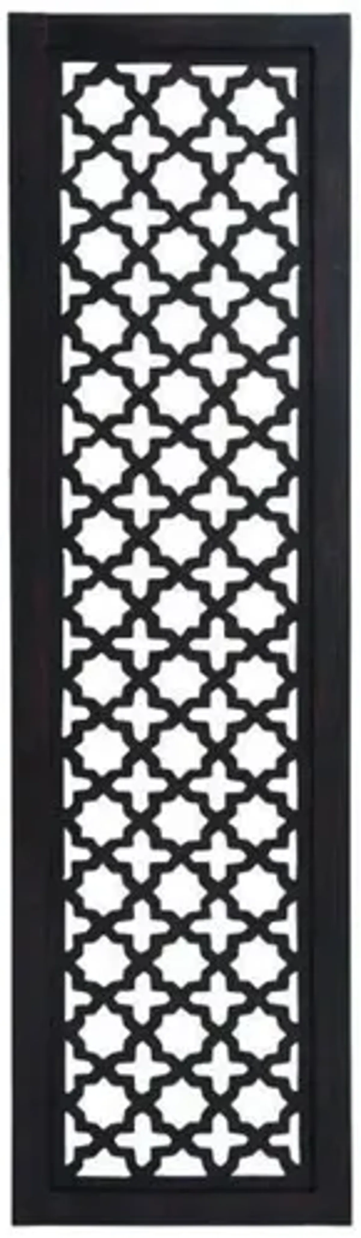 Black Ornamental Wood Wall Panel 20"W x 72"H