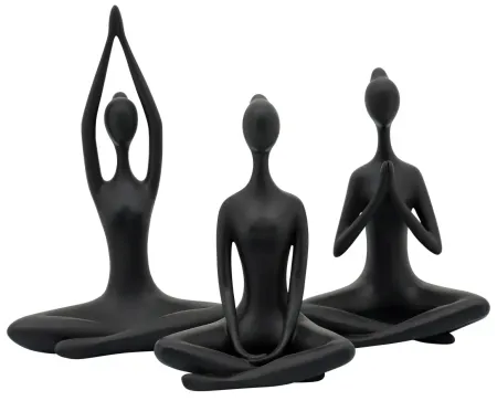 Set of 3 Yoga Ladies Sculpture 18"W x 11"H